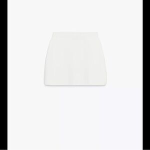 Zara White Knit Mini Skirt